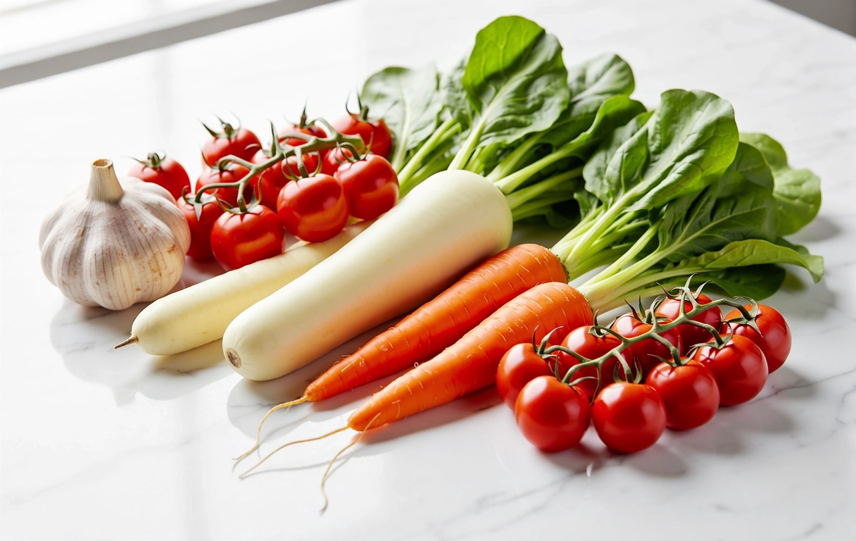 Frische gesunde Zutaten